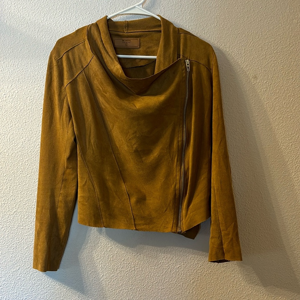 BlankNYC suede cross zipper jacket size small
